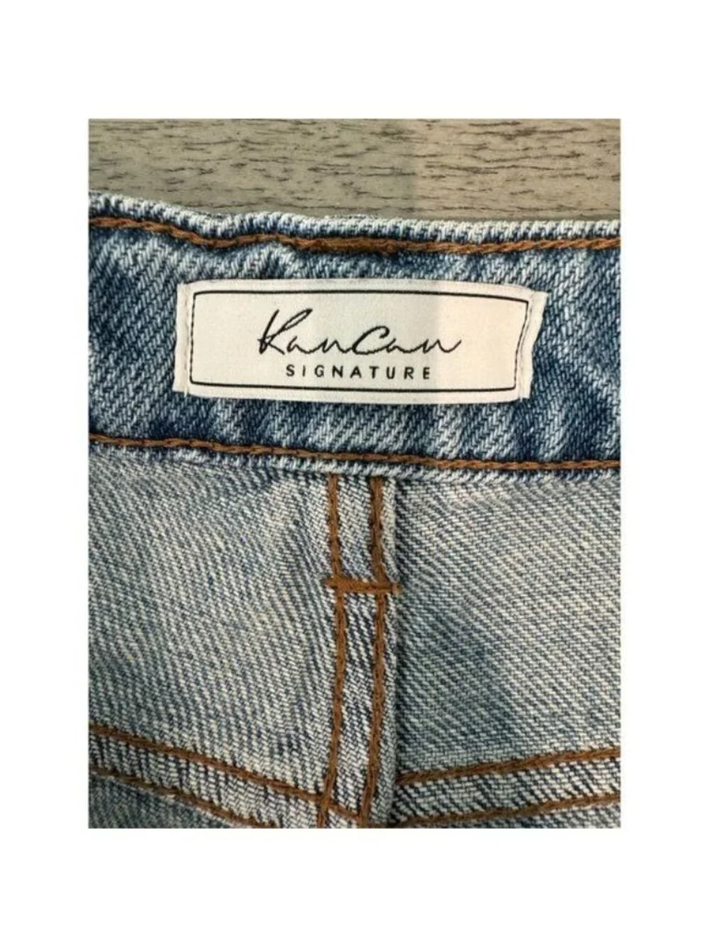 Kancan Signature Ultra High Rise 90s Cropped Straight Jeans Blue Size 28